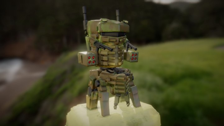 Behemoth Heavy Assault Mech - SculptrVR 3D Model