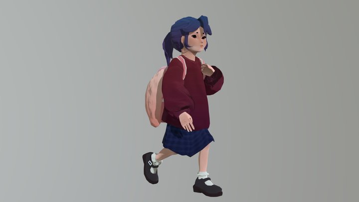 Niamh Walk-Cycle 3D Model