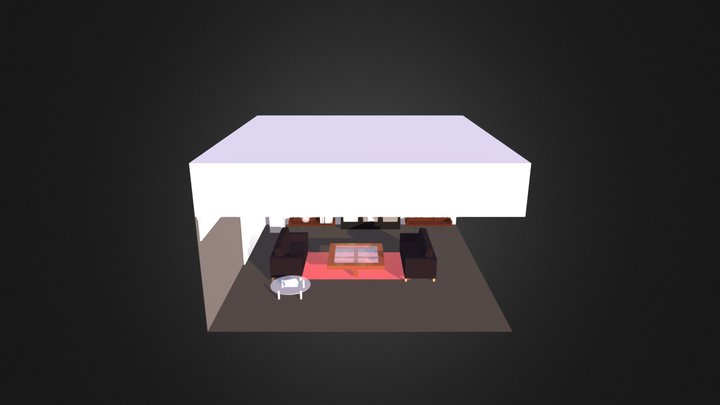 Living Room in Tower 3D Model