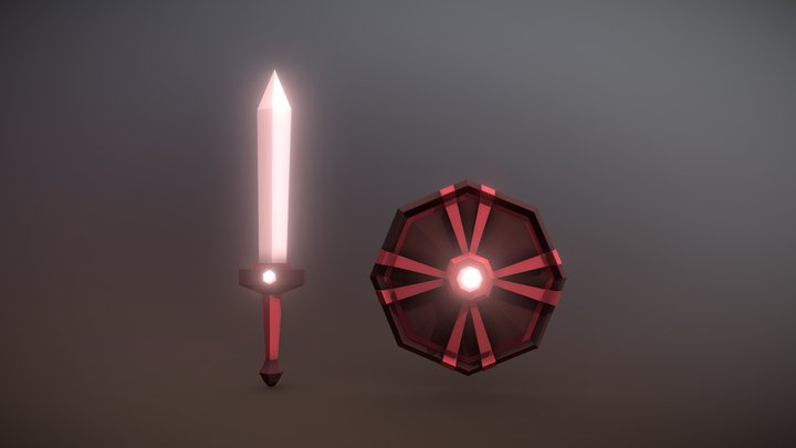 Sword and shield 3D Model