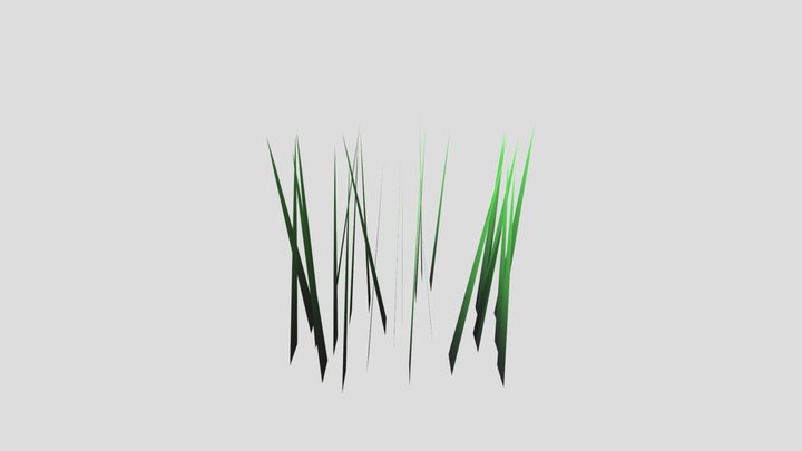 Low poly grass 3D Model