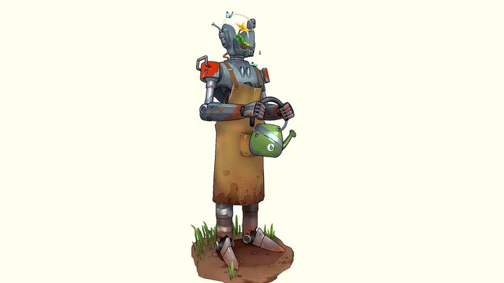 Garden Bot 3D Model