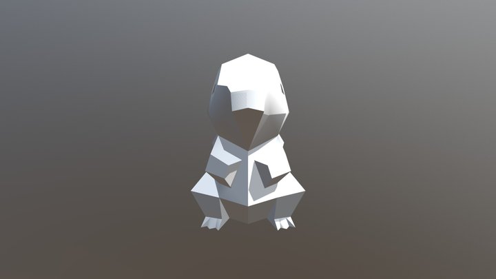 Low Poly Cindaquil 3D Model