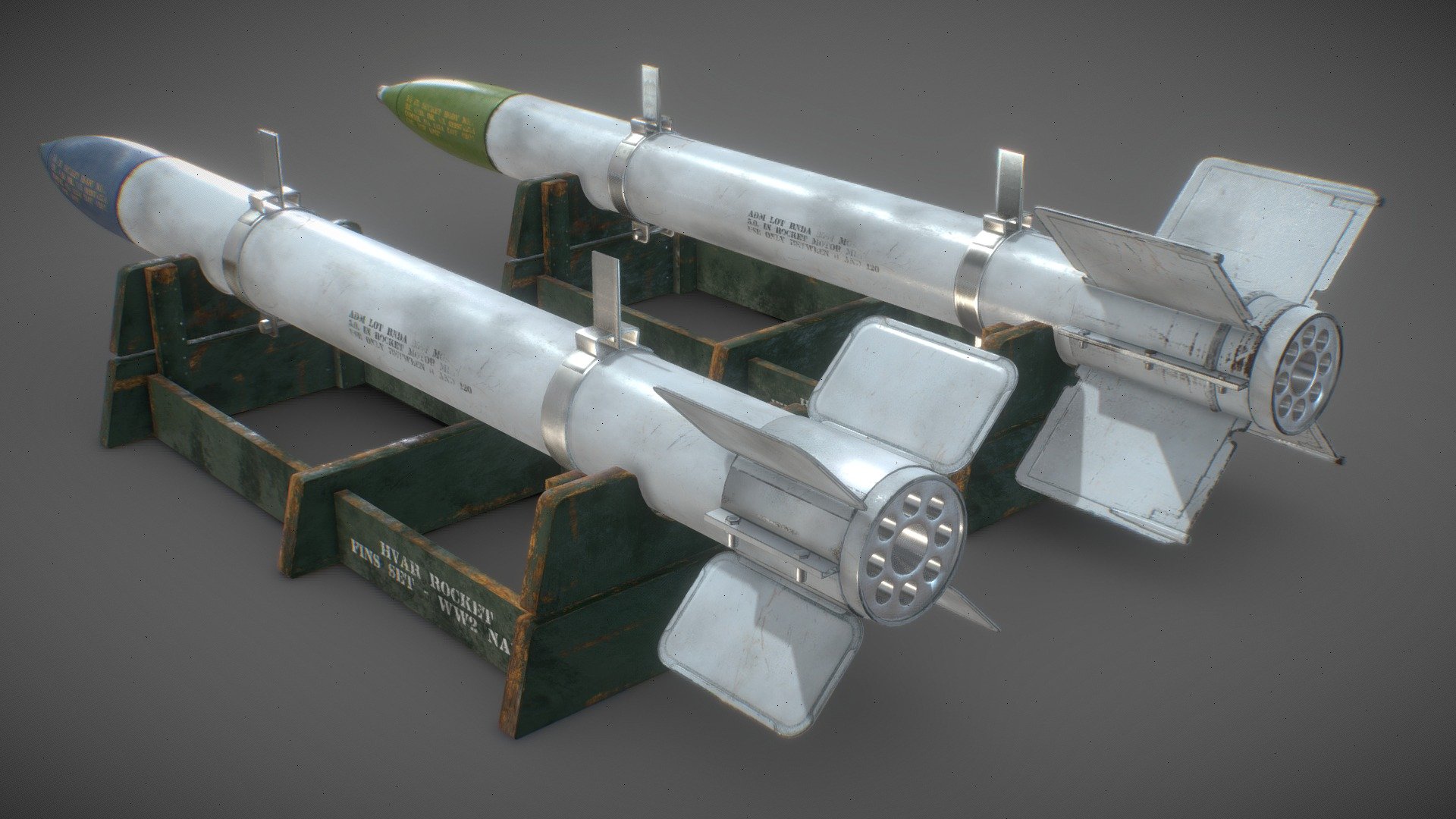 Game Art 5 inch rockets 2 variants [editoral] Buy Royalty Free 3D