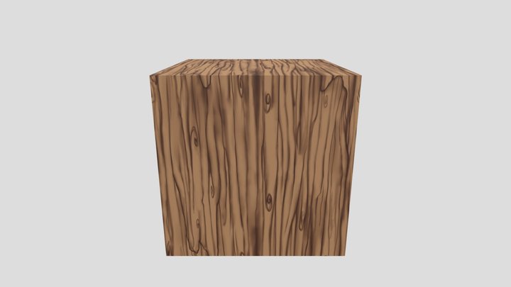 Wooden Cube 3D Model