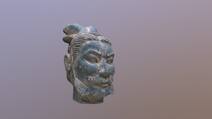 Head of a Chinese soldier 2 3D Model