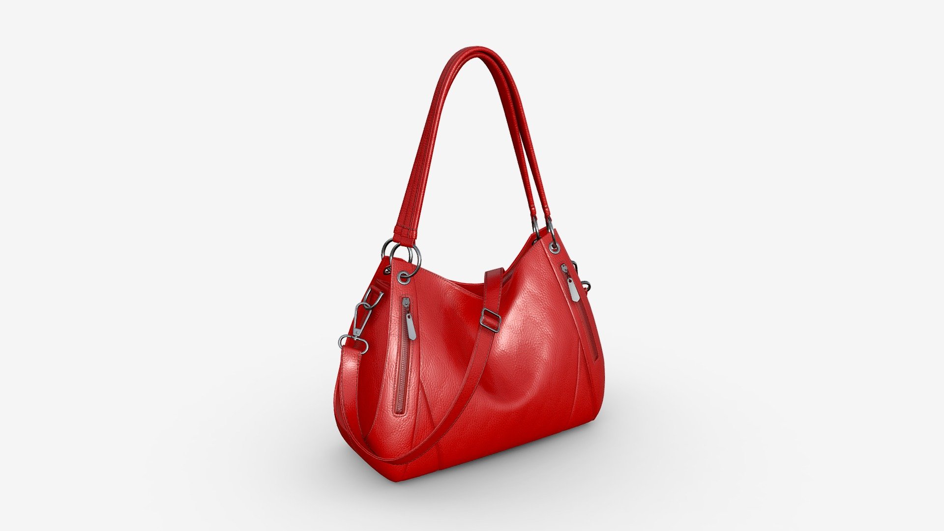 Women Shoulder Red Leather Bag - Buy Royalty Free 3D Model By HQ3DMOD ...