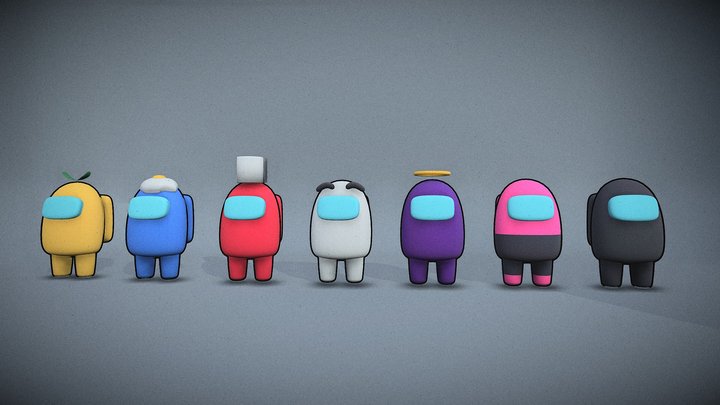 Among Us Crewmates [Free] 3D Model