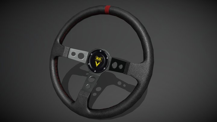 Steering wheel low poly 3D Model