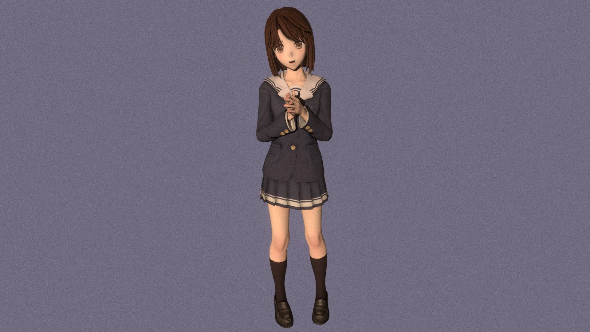 Megumi Kato 01 - Buy Royalty Free 3D model by 3d Anime Girls Collection (@3d.anime.girl)  [bdf4c49]