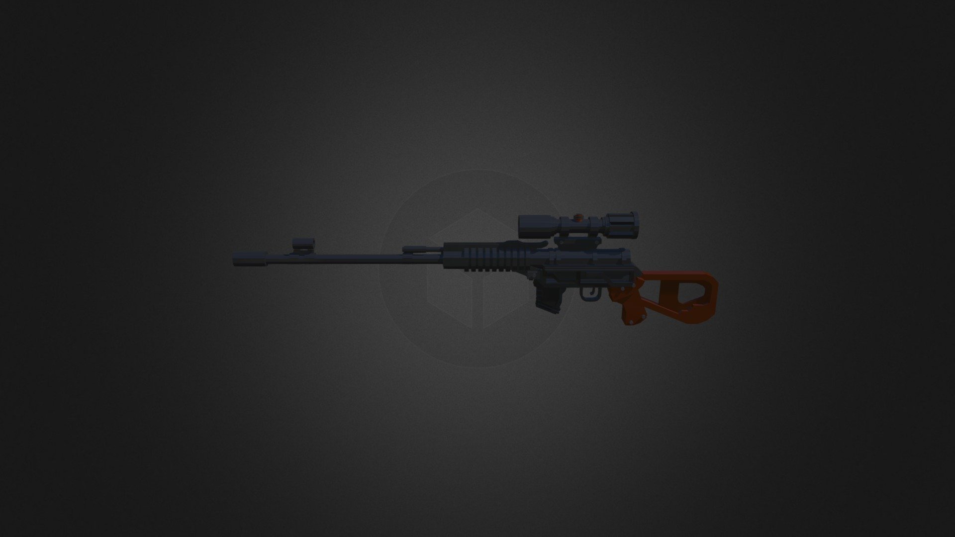 Sniper Minecraft 3D model by Watchers Of Fate (WatchersOfFate