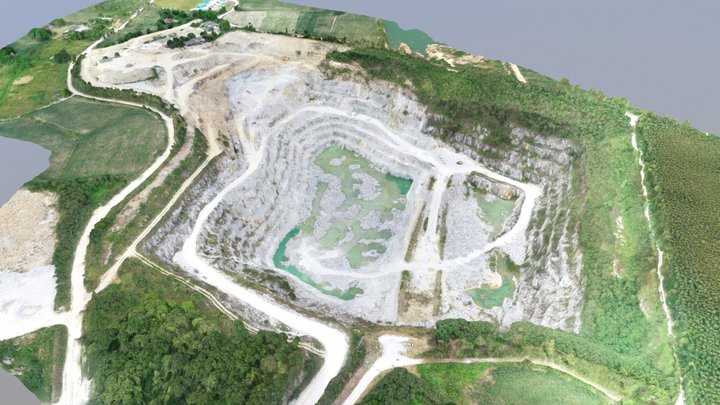 A quarry - Open-Pit Mining 3D Model