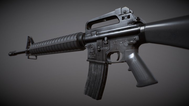 M16A2 Rifle 3D Model