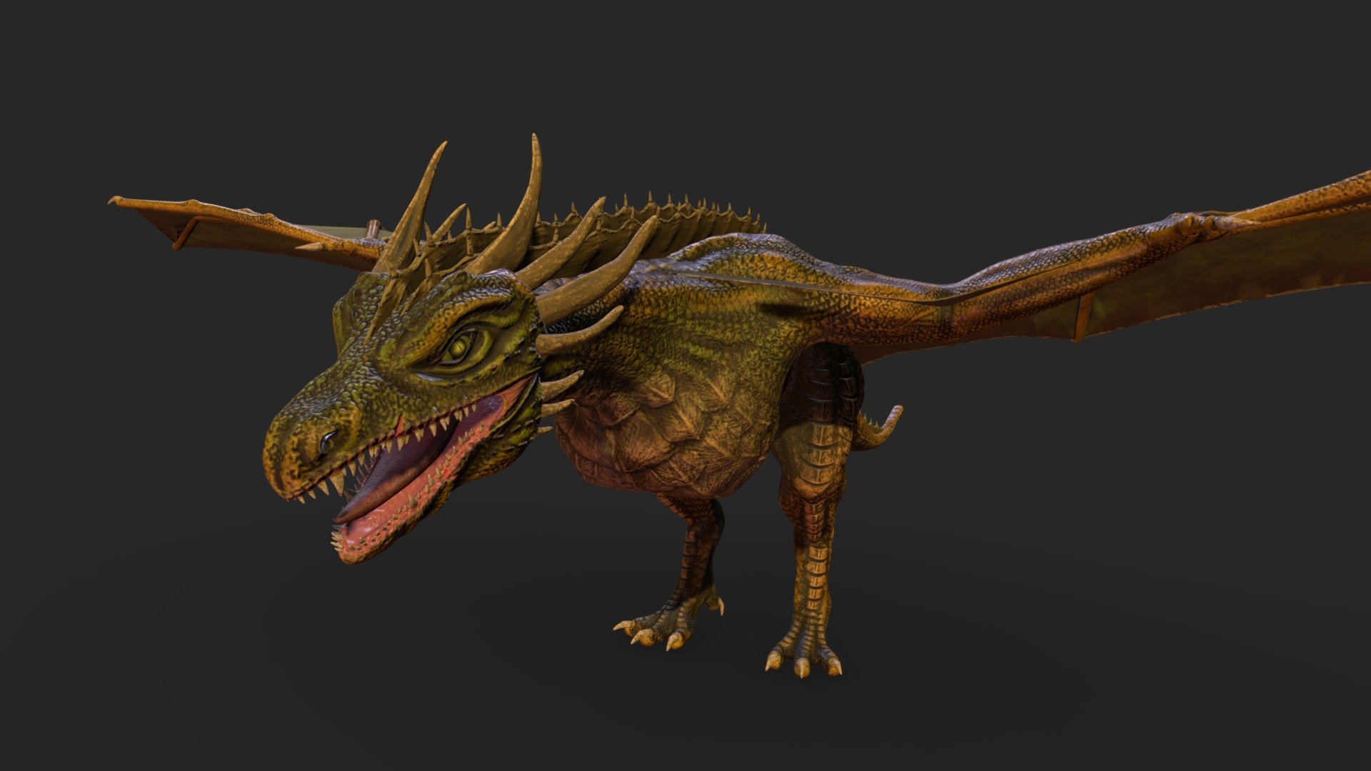 Wyvern Dragon - 3d Model By Hamidreza Oloumi (@hroloumi) [bdf9289 