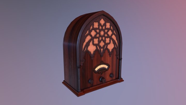 Echophone-60 Cathedral Radio 3D Model