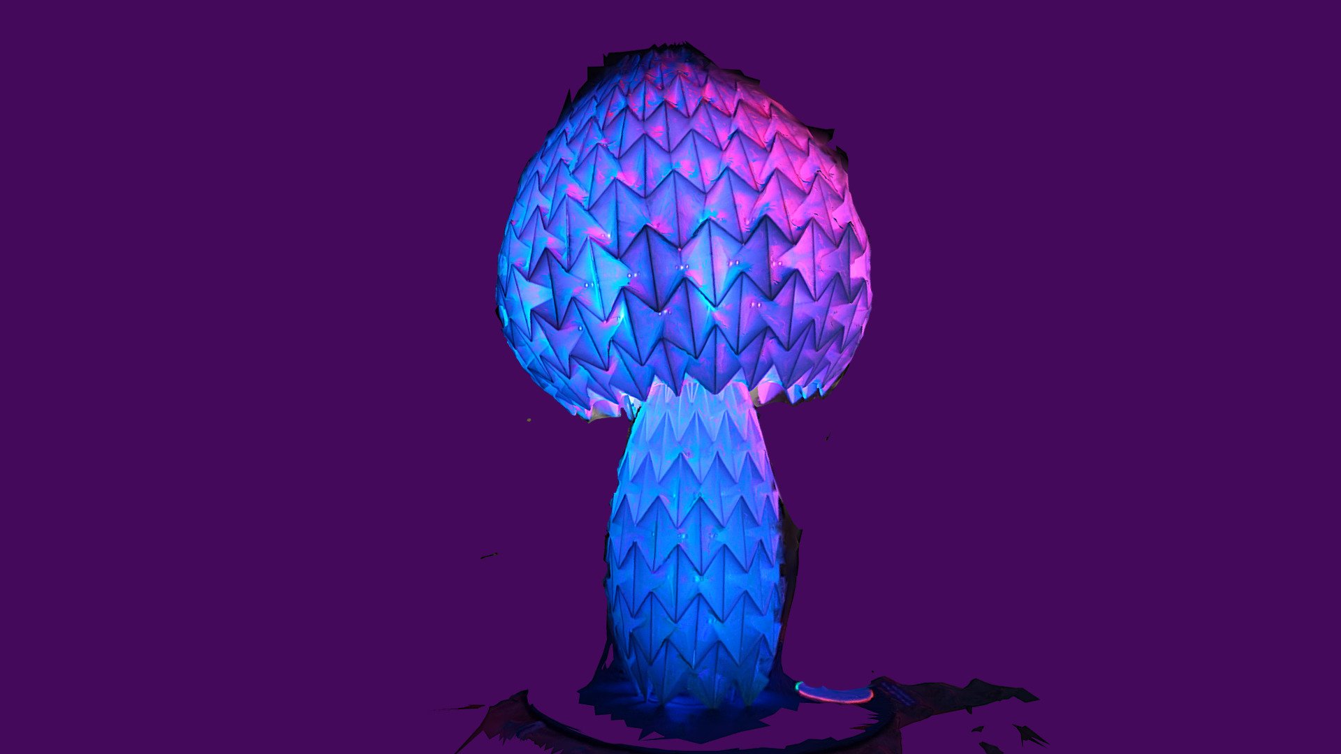 Blue Mushroom,  Moving LED art
