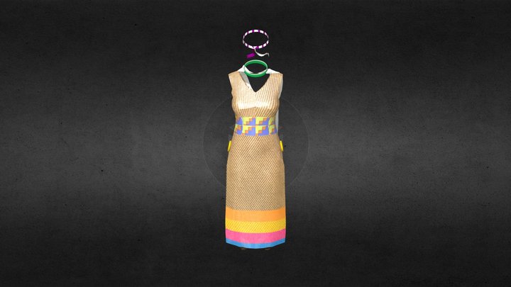 Vestido Doncella Inca 3D Model