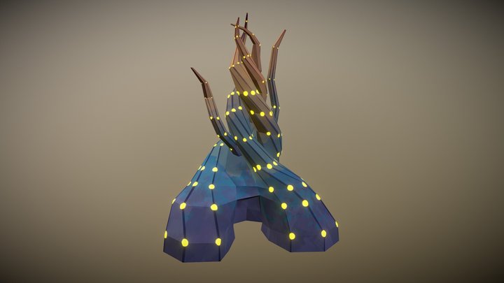 Lowpoly Alien Tree 3D Model