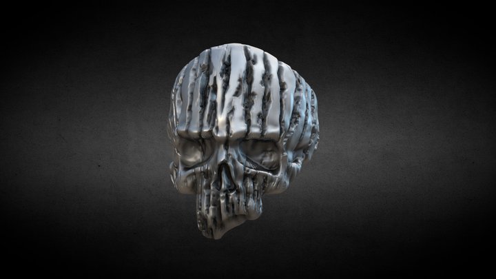 Ring.  A wooden skull for 3d printing 3D Model