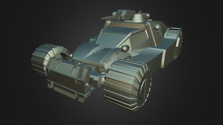 Low Poly Attack Buggy 3D Model