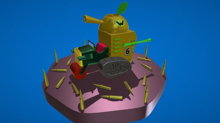 Carro 6 - O Carro Tanque - Corrida Maluca 3D Model