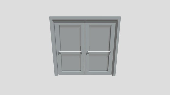 Emergency glass double door – Modello 3D gratuito STL