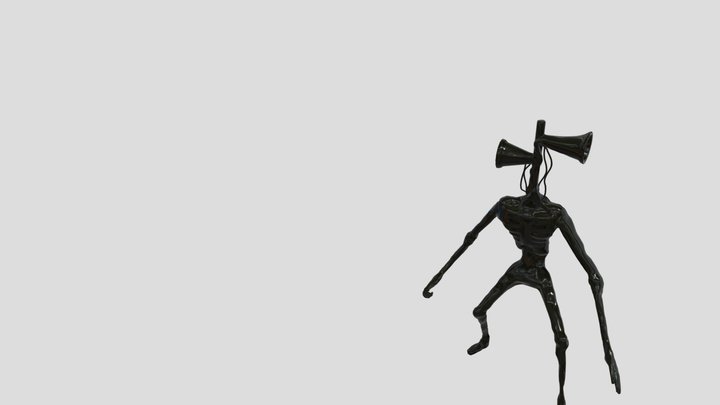 black siren head rig with animation 3D Model