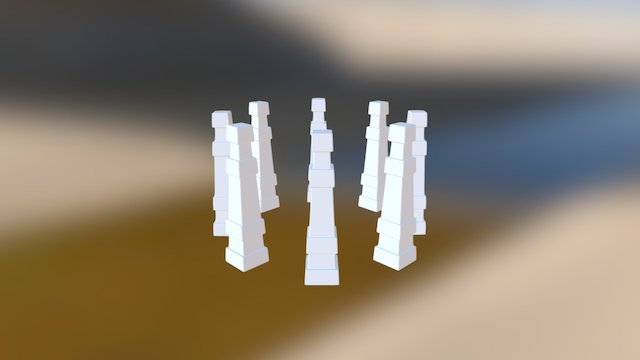 Ring of Obelisks 3D Model