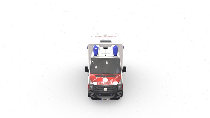 Volkswagen Crafter Type III Emergency Ambulance 3D Model