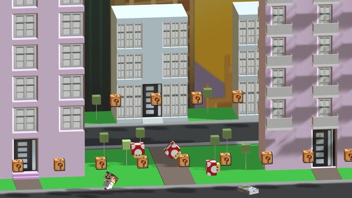 Diorama Cubecraft 3D Model