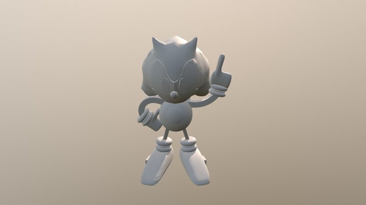 Unit 1 & 2 Project: Sonic Model (Untextured) 3D Model