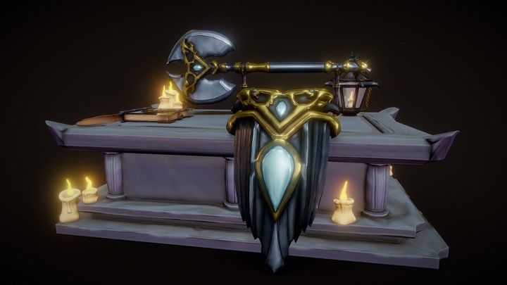 Weapons altar 3D Model