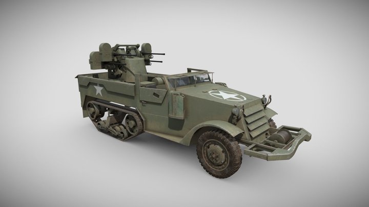 M16 half-truck 3D Model