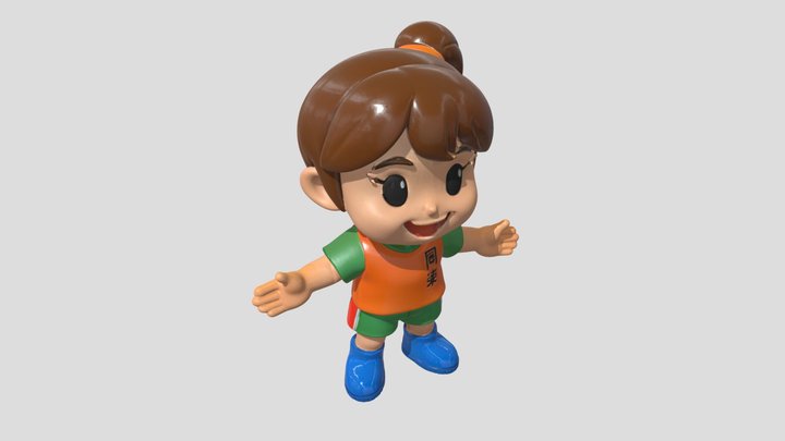TLPS-kids01_girl 3D Model