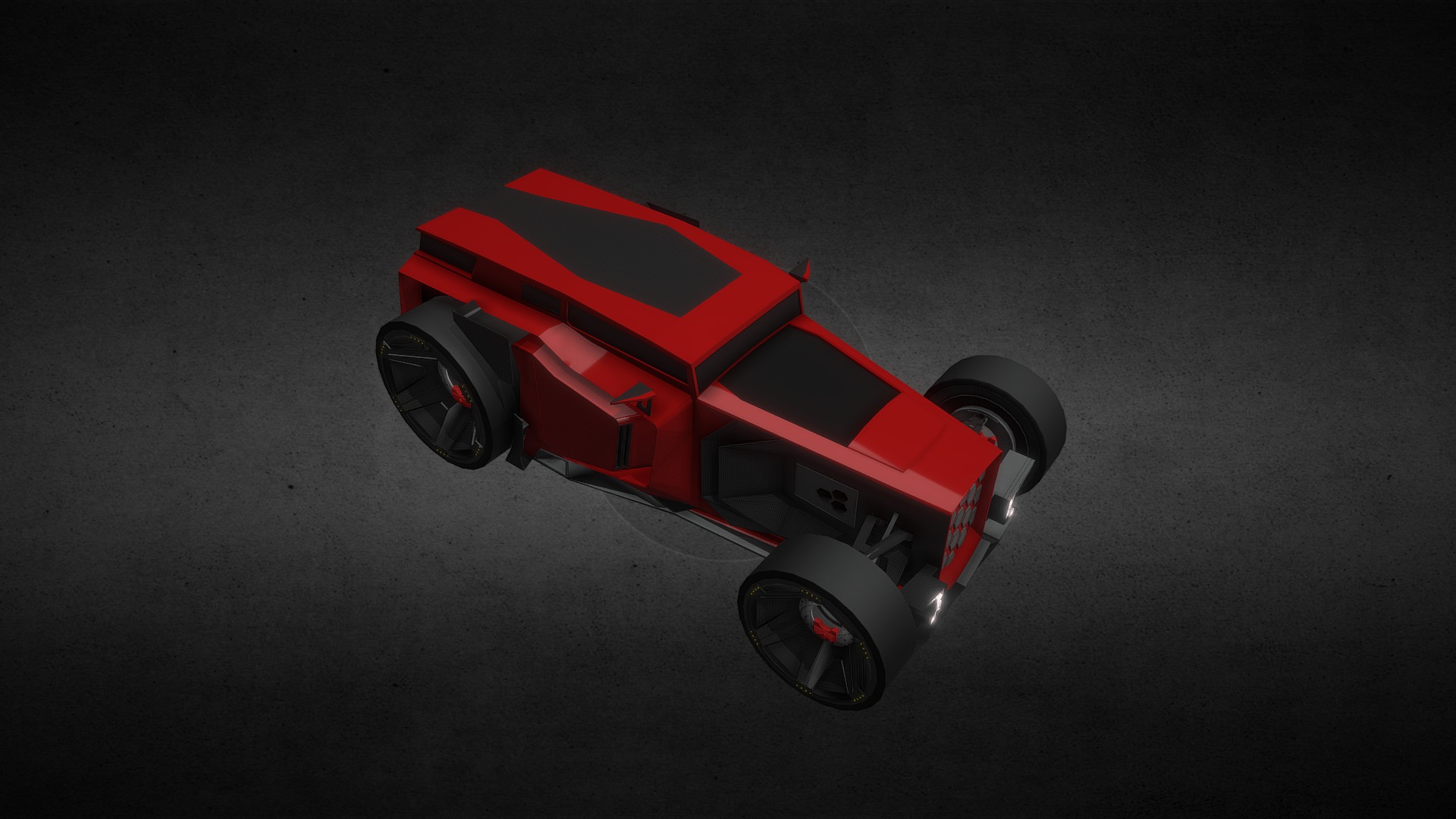3D model Hot Rod Carbon (Game car) - This is a 3D model of the Hot Rod Carbon (Game car). The 3D model is about a red and black toy car.