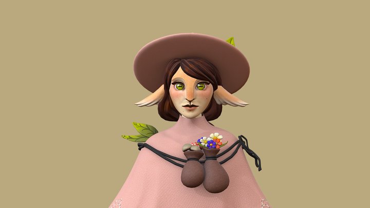 Fawn Girl 3D Model
