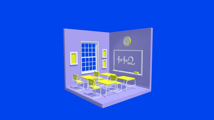 Isometric Classroom - Change The 3D Model