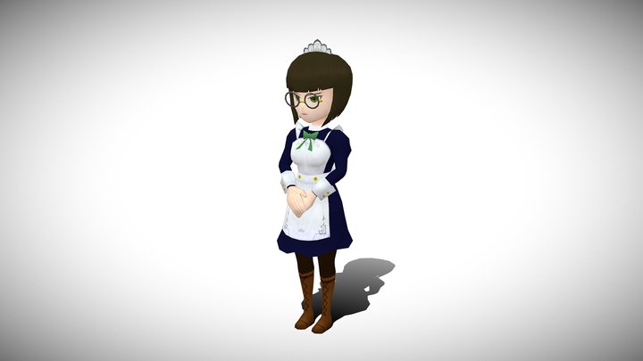 Stylized NPC - Maid 3D Model