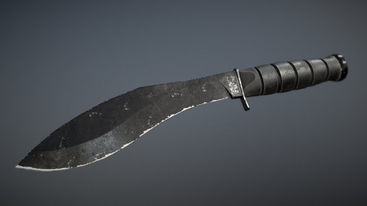 KA-BAR Combat Kukri Knife -GAP 3D Model