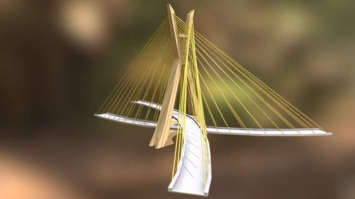 Ponte Octavio Frias de Oliveira - Estaiada 3D Model