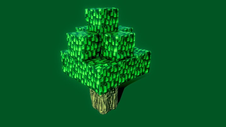 Minecraft Tree-A Special View – Free 3D Model STL