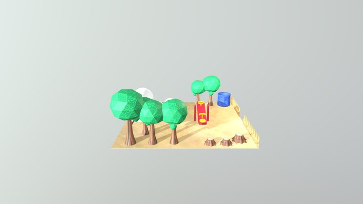 Sixth Part of a Playground 3D Model
