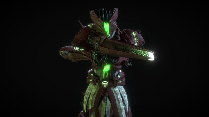 Scarlet hive Titan armor 3D Model