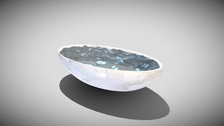 Marble Bath Tub 3D Model