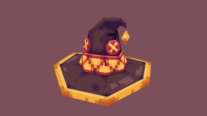 Konosuba / Megumin / Lowpoly Witch hat 3D Model