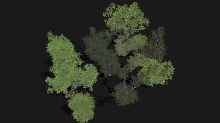 Trees pack – Modelo 3D gratuito STL