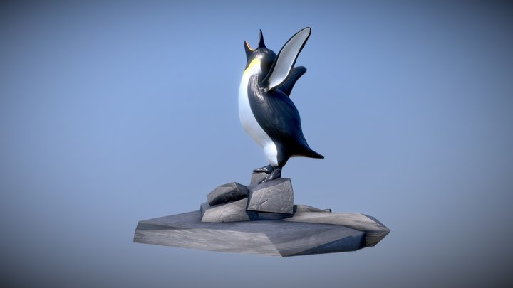 Sculpted Penguin 3D Model