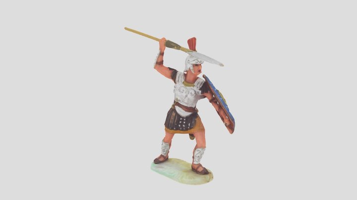 A plastic soldier, A Roman legionnaire, A Toy 3D Model