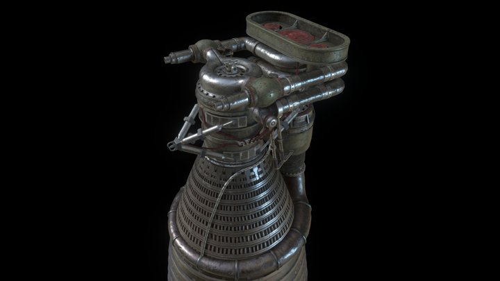 Saturn V - Rocket Engine 3D Model