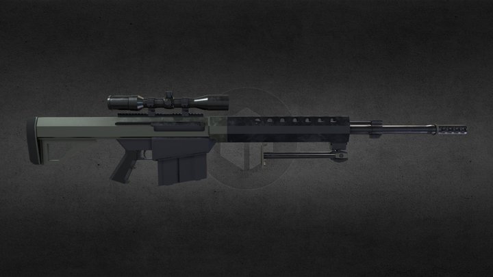 Serbu BFG-50A 3D Model